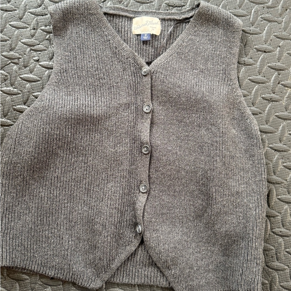 Universal Thread Gray Women's Cardigan Vest
